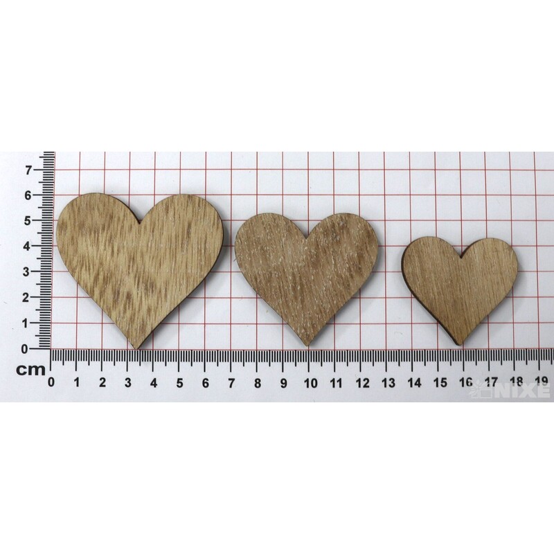 SRDCE 4,5-6,5cm 12ks*PŘÍRODNÍ