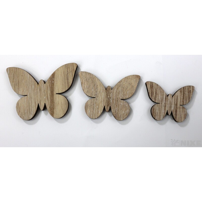 MOTÝL 4,5-6,5cm 12ks*PŘÍRODNÍ