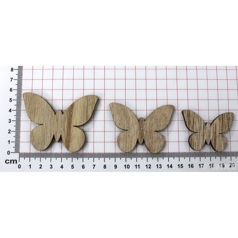 MOTÝL 4,5-6,5cm 12ks*PŘÍRODNÍ