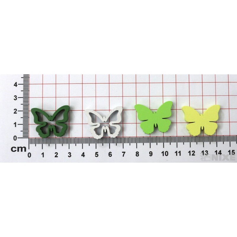 MOTÝL 2,5cm 24ks*MIX BAREV