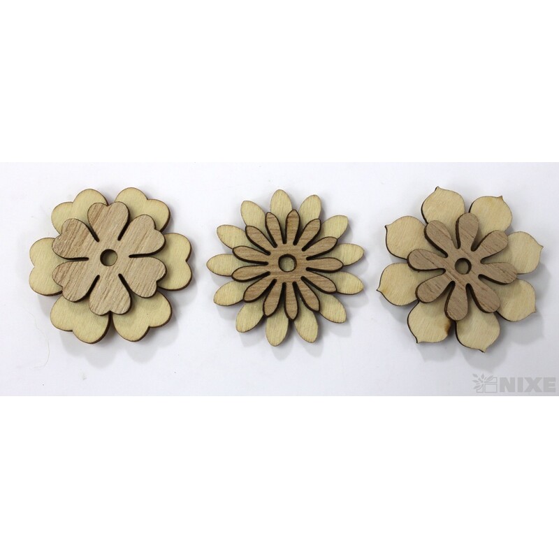 DŘEVO NALEPOVACÍ MIX 4,5cm 6ks*PŘÍRODNÍ