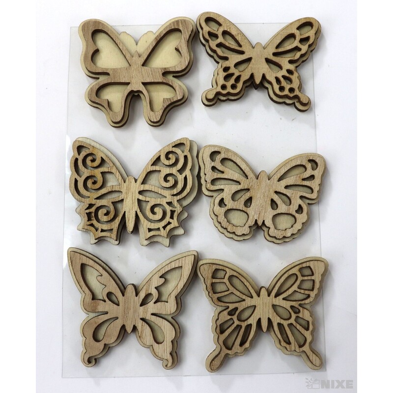 DŘEVO NALEPOVACÍ MIX 4,5cm 6ks*PŘÍRODNÍ