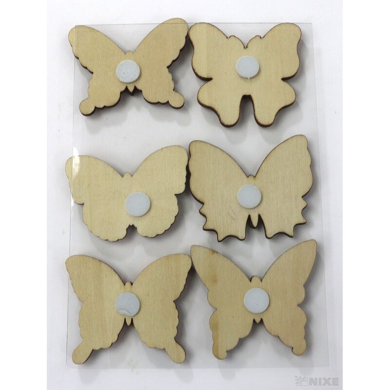 DŘEVO NALEPOVACÍ MIX 4,5cm 6ks*PŘÍRODNÍ