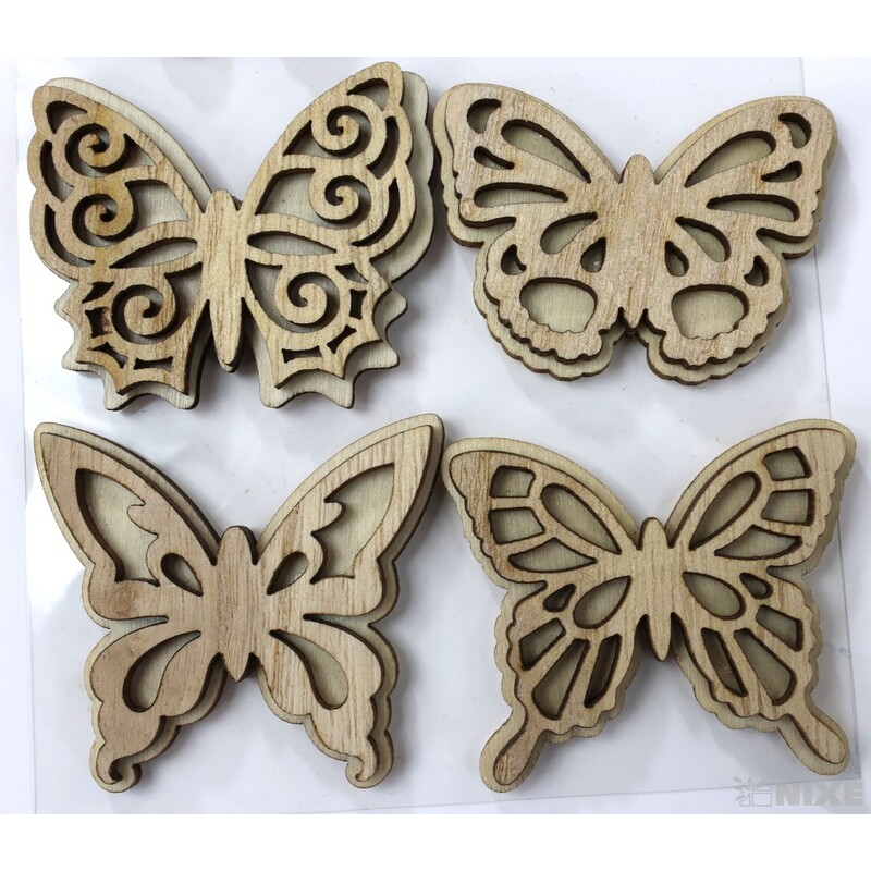 DŘEVO NALEPOVACÍ MIX 4,5cm 6ks*PŘÍRODNÍ