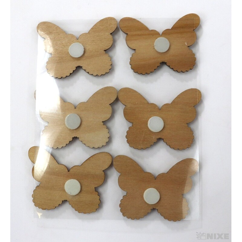 DŘEVO NALEPOVACÍ MIX 4cm 6ks*PŘÍRODNÍ