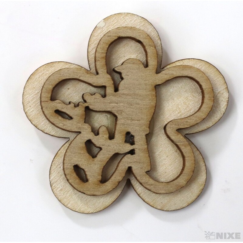 DŘEVO NALEPOVACÍ MIX 4cm 6ks*PŘÍRODNÍ