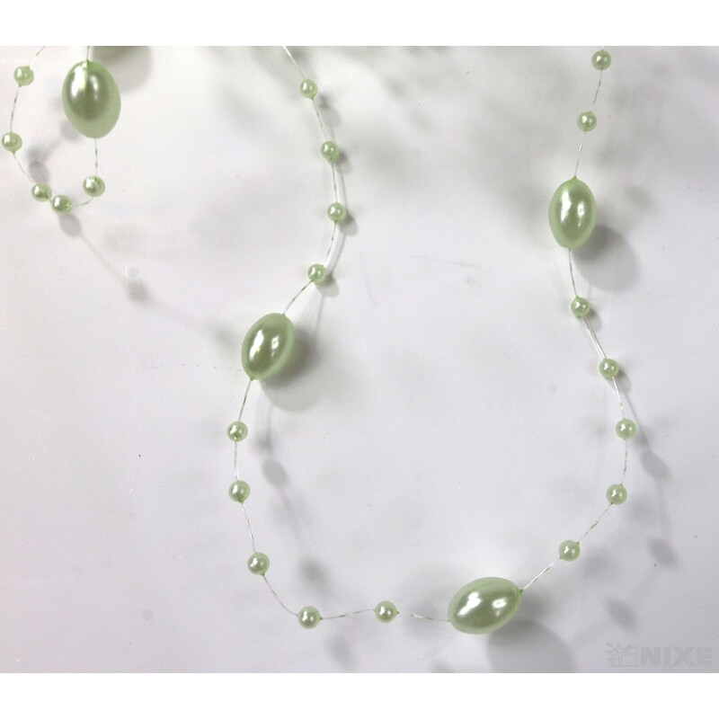 PERLIČKY NA SILONU 120cm 10ks*ZELENÁ SV.