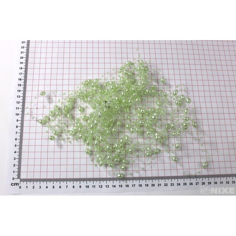 PERLIČKY NA SILONU 120cm 10ks*ZELENÁ SV.