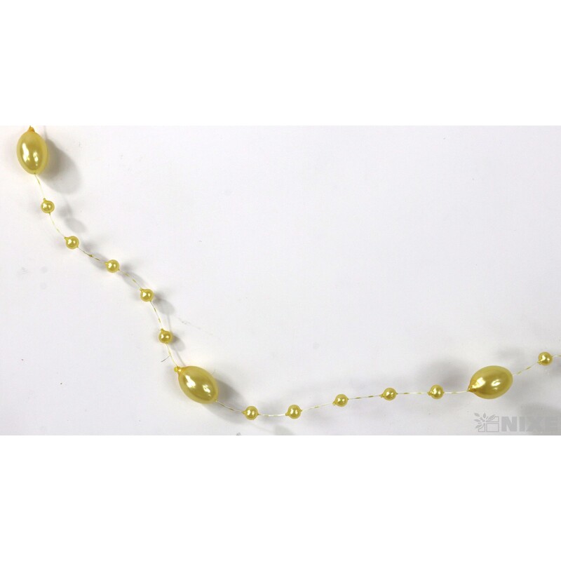 PERLIČKY NA SILONU 120cm 10ks*ŽLUTÁ