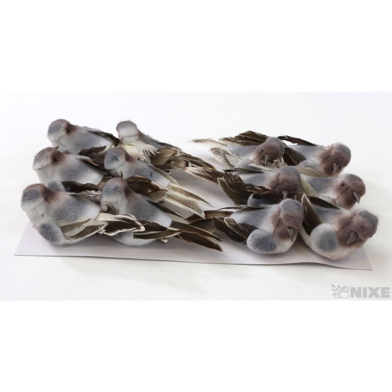 PTÁČEK  KLIPS 9cm 12ks*MIX BAREV