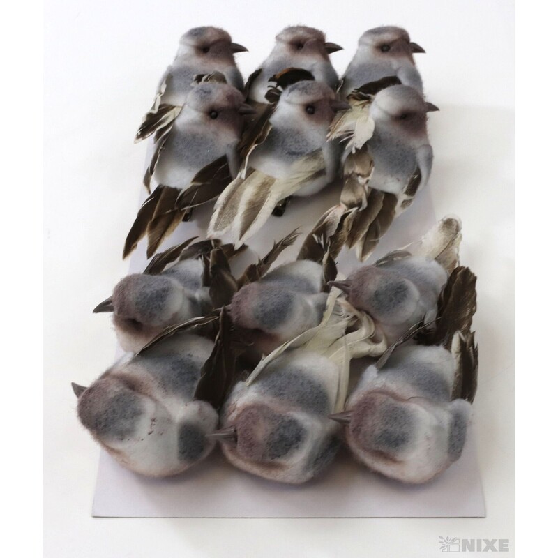 PTÁČEK  KLIPS 9cm 12ks*MIX BAREV