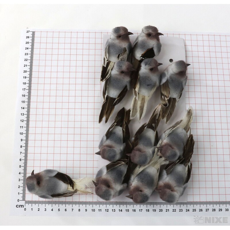 PTÁČEK  KLIPS 9cm 12ks*MIX BAREV