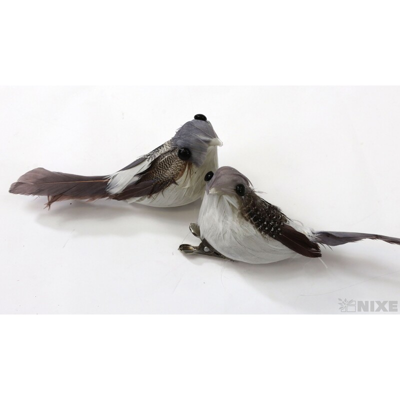 PTÁČEK  KLIPS 11cm 12ks*PŘÍRODNÍ