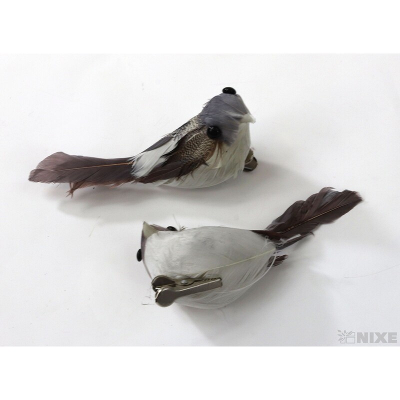 PTÁČEK  KLIPS 11cm 12ks*PŘÍRODNÍ