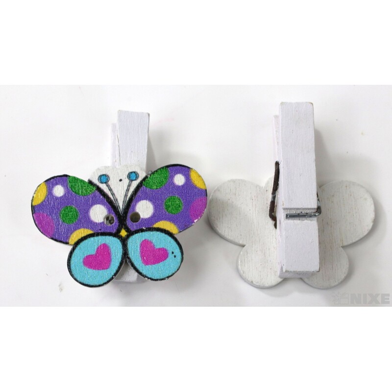 KOLÍČEK MOTÝL 3,5cm 6ks*MIX BAREV