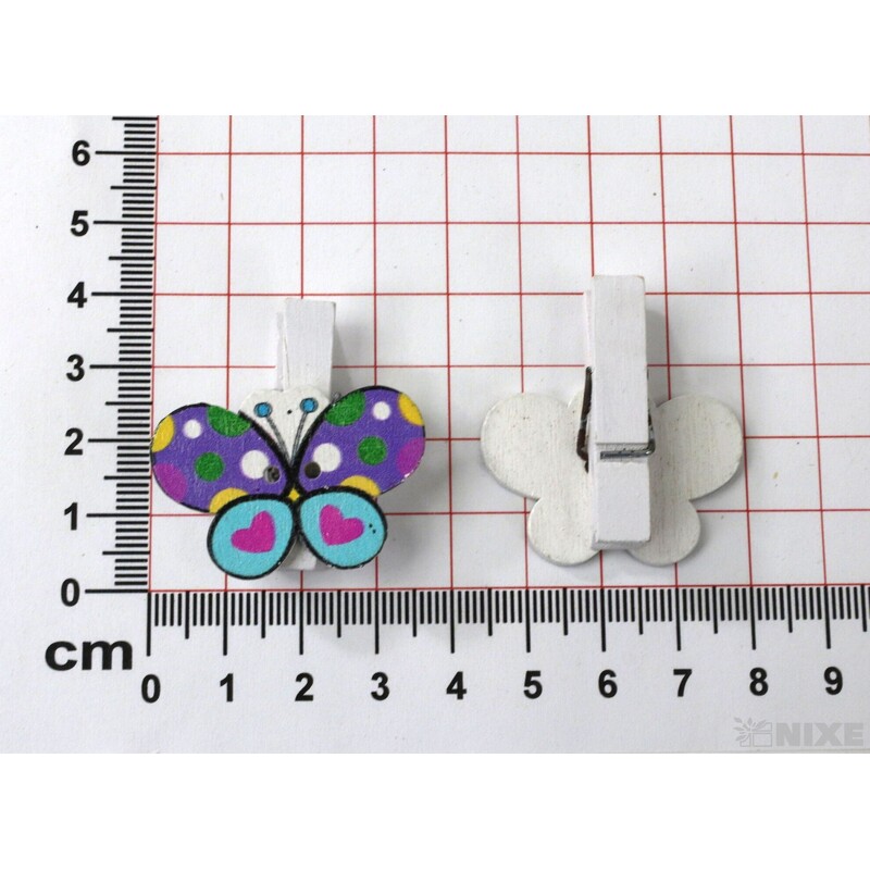 KOLÍČEK MOTÝL 3,5cm 6ks*MIX BAREV