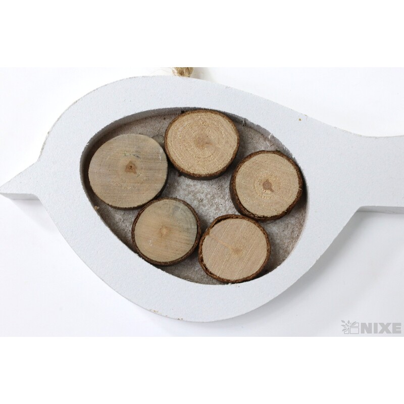 ZÁVĚS D PTÁČEK 7x13cm*BÍLÁ