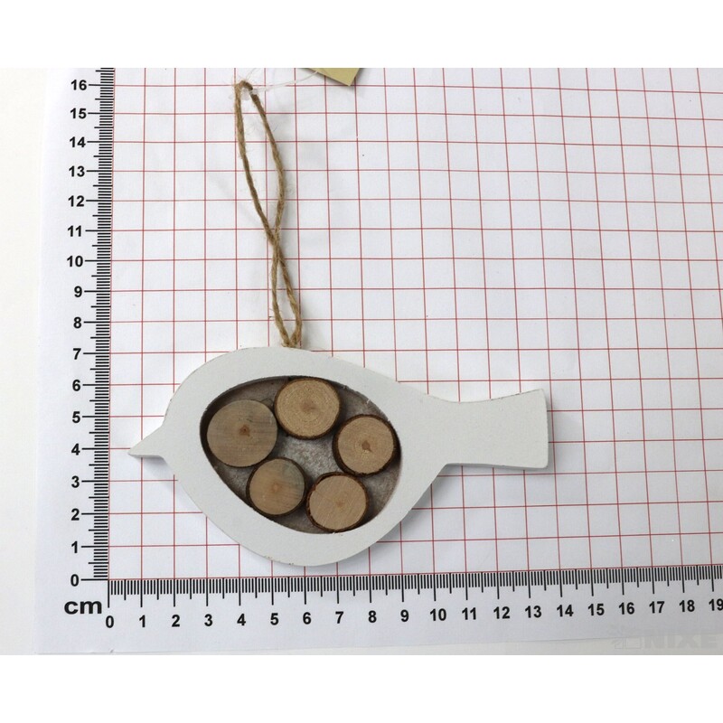 ZÁVĚS D PTÁČEK 7x13cm*BÍLÁ