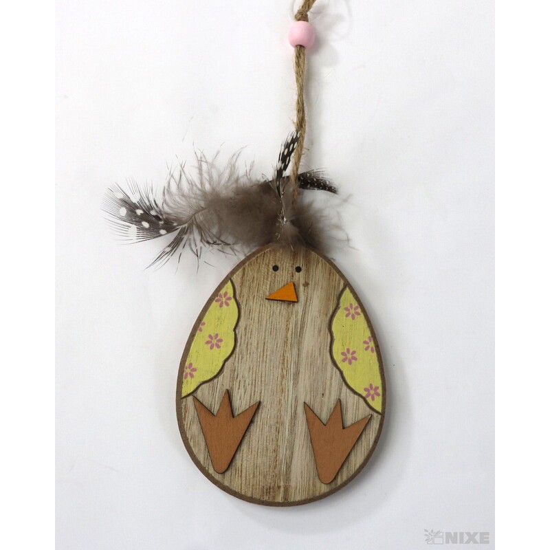ZÁVĚS VEJCE DŘEVO 8x10cm*