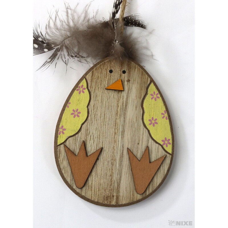 ZÁVĚS VEJCE DŘEVO 8x10cm*