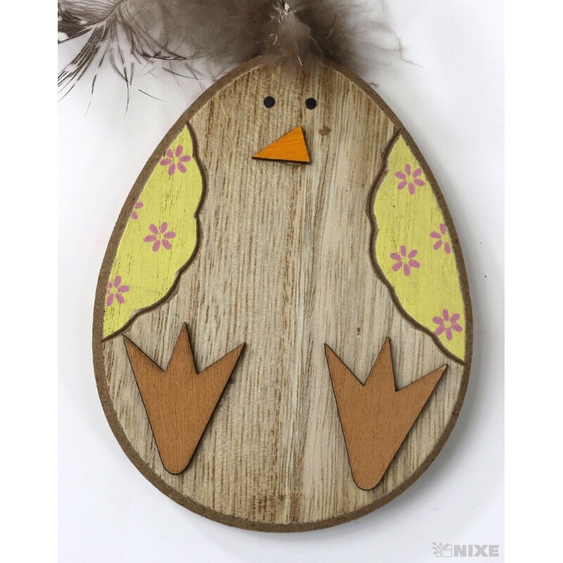 ZÁVĚS VEJCE DŘEVO 8x10cm*