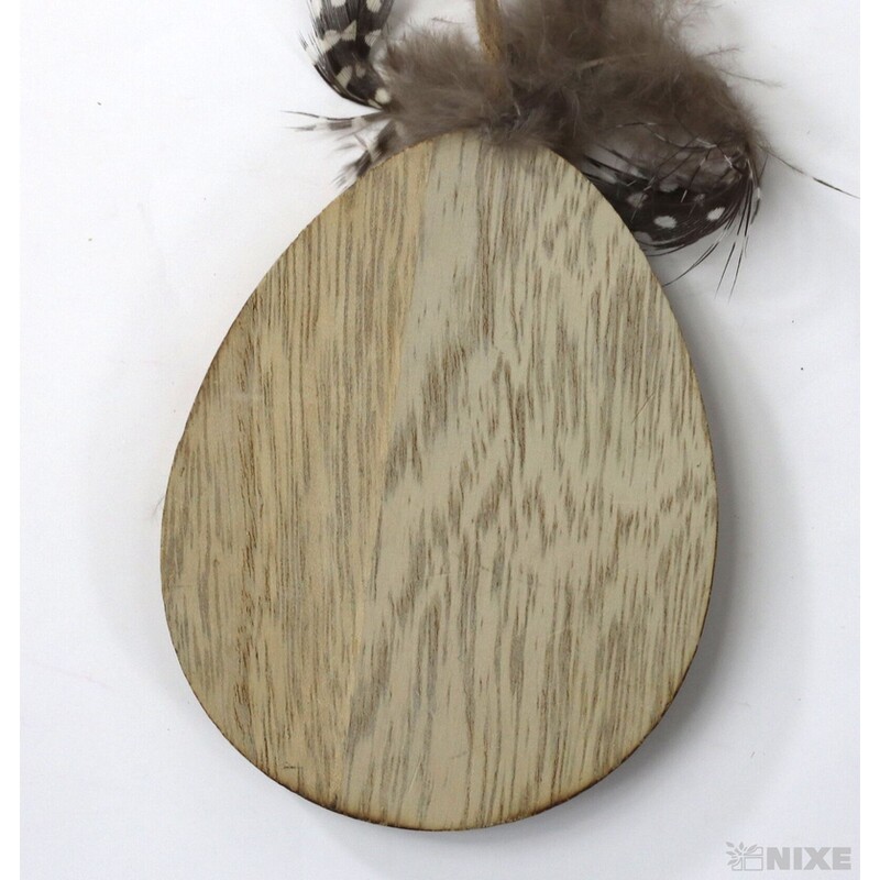 ZÁVĚS VEJCE DŘEVO 8x10cm*