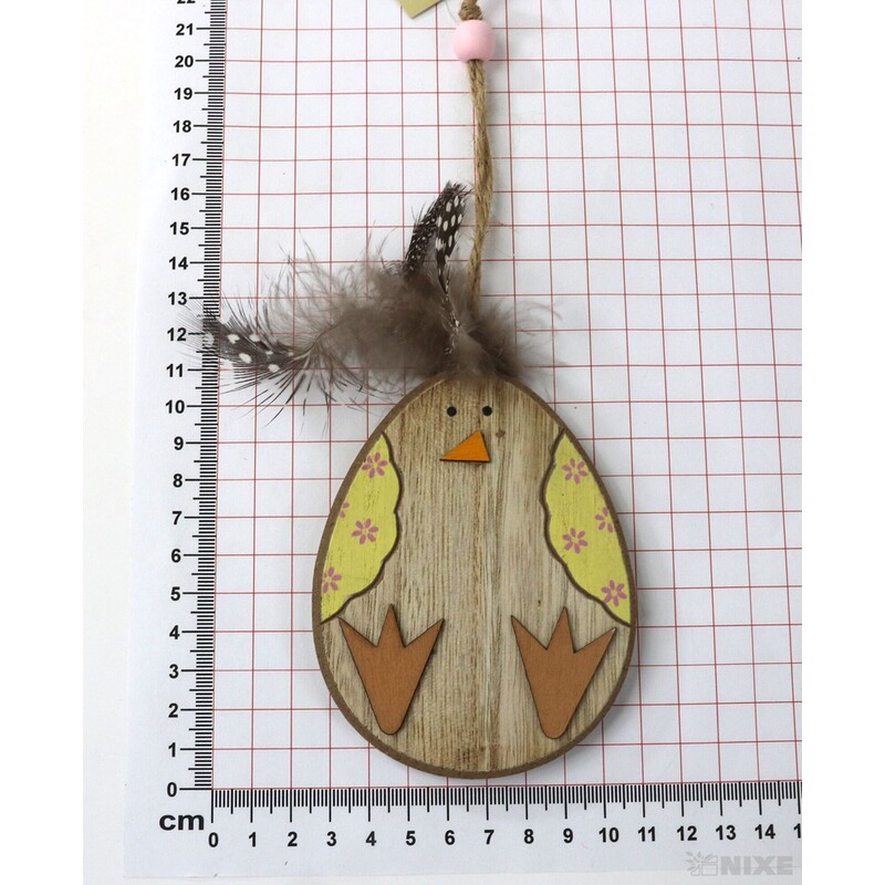 ZÁVĚS VEJCE DŘEVO 8x10cm*