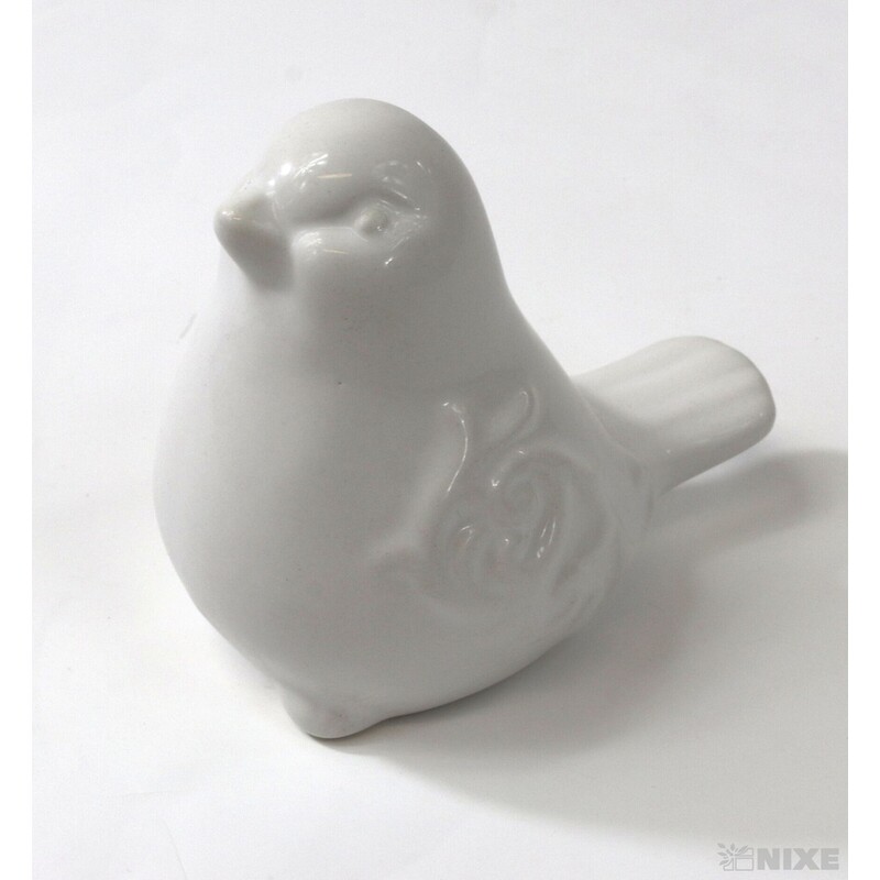 PTÁČEK KERAMIKA 9x10cm*BÍLÁ