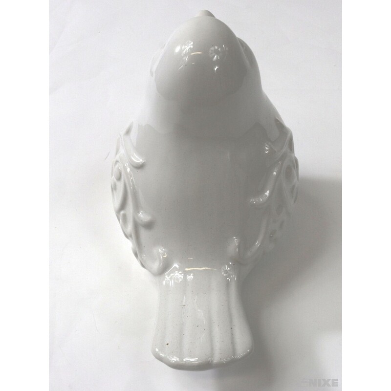 PTÁČEK KERAMIKA 14x16cm*BÍLÁ