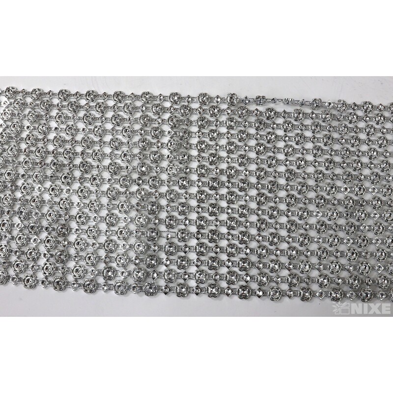 PÁSEK METAL 120mmx10yd*STŘÍBRNÁ