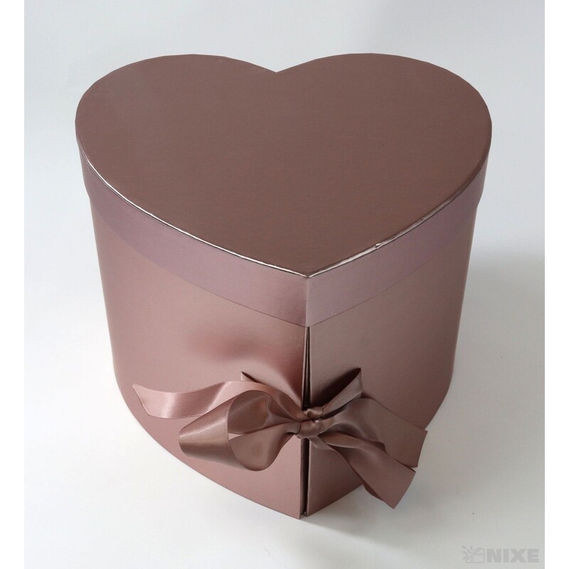 KRABICE SRDCE 23x21cm*RŮŽOVÁ