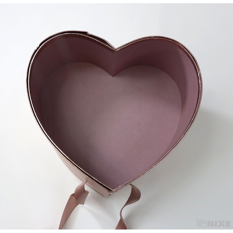 KRABICE SRDCE 23x21cm*RŮŽOVÁ