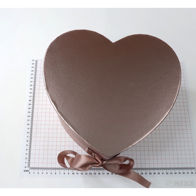 KRABICE SRDCE 23x21cm*RŮŽOVÁ