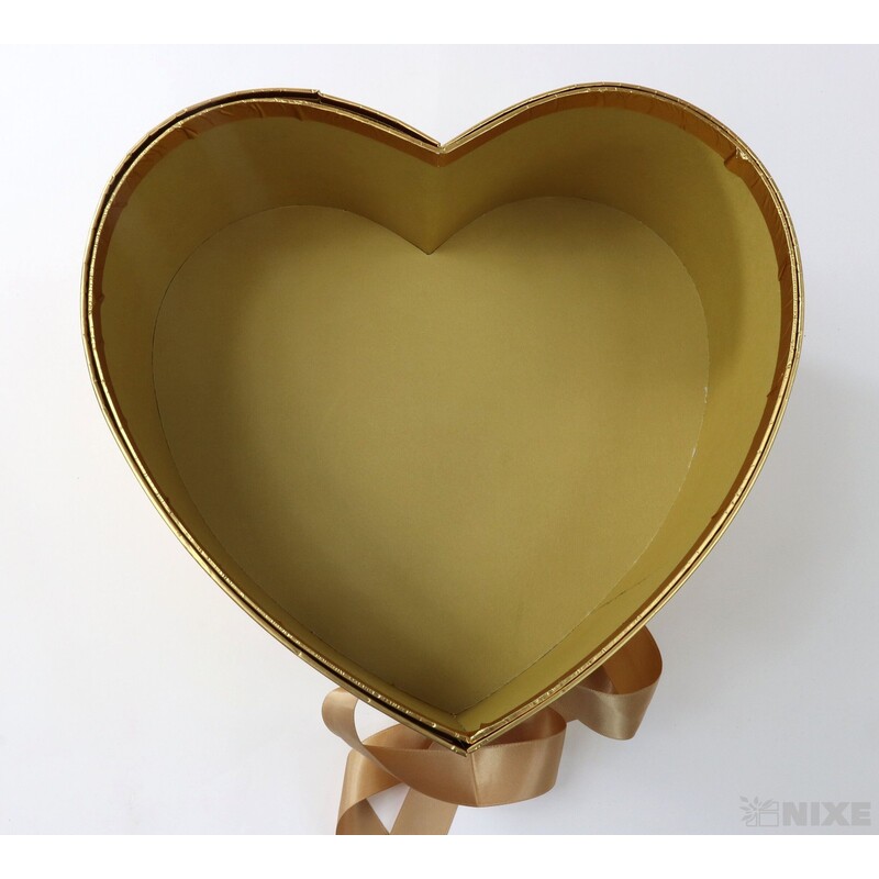 KRABICE SRDCE 23x21cm*ZLATÁ