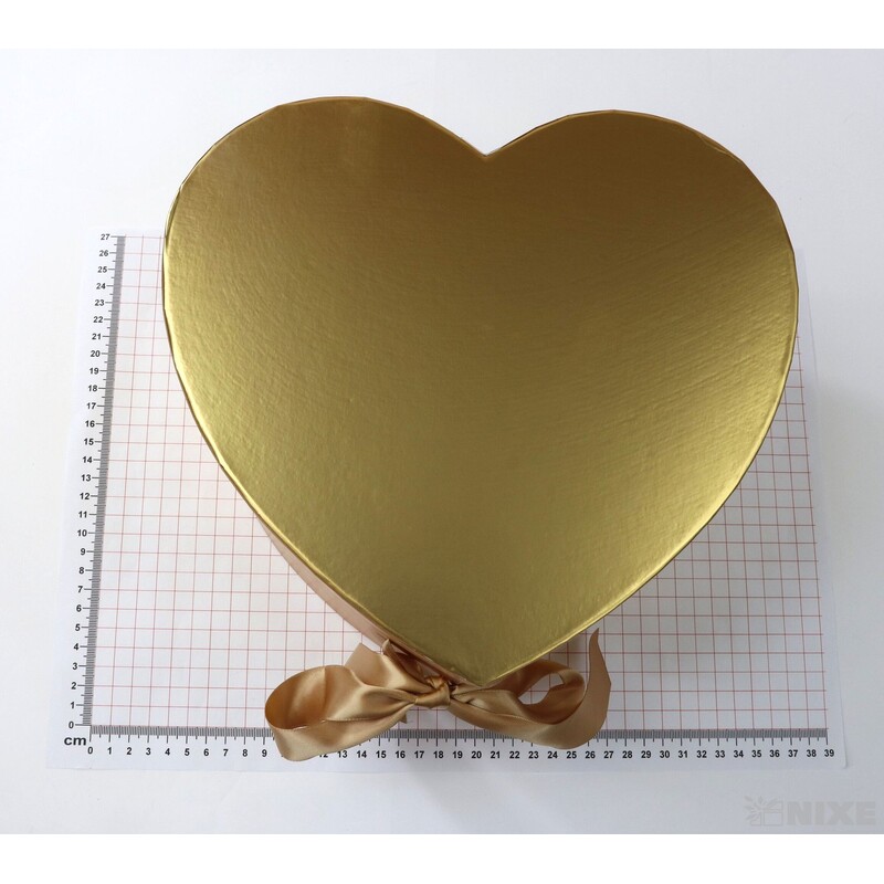 KRABICE SRDCE 23x21cm*ZLATÁ