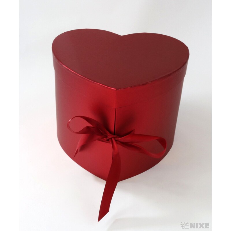 KRABICE SRDCE 23x21cm*ČERVENÁ