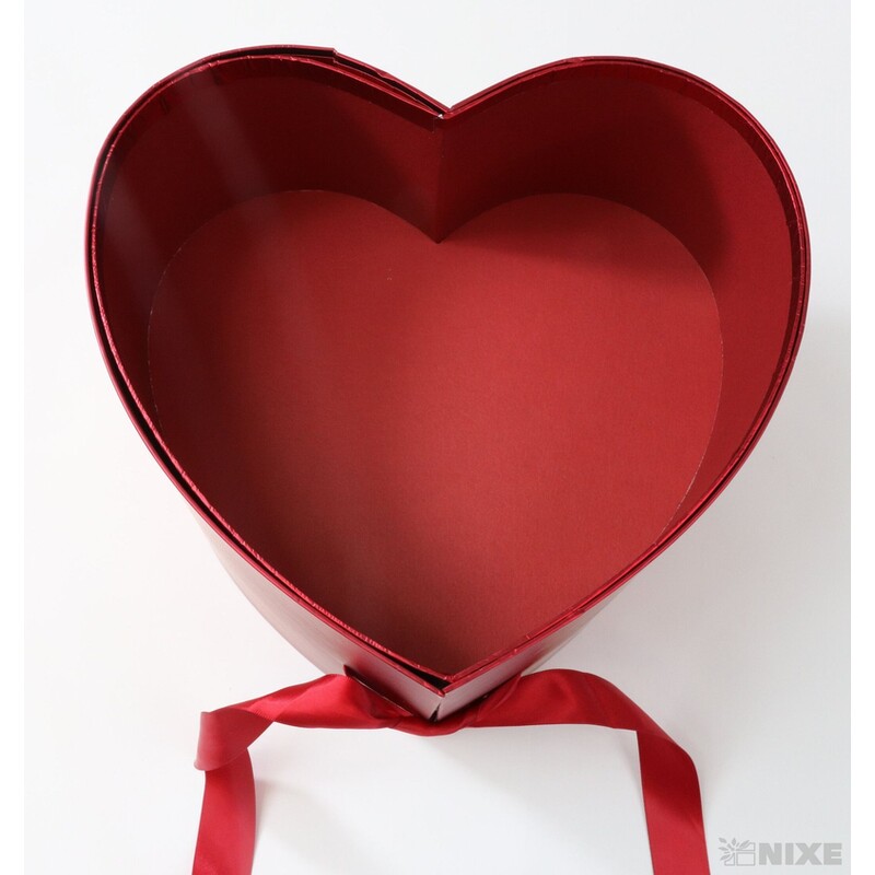 KRABICE SRDCE 23x21cm*ČERVENÁ