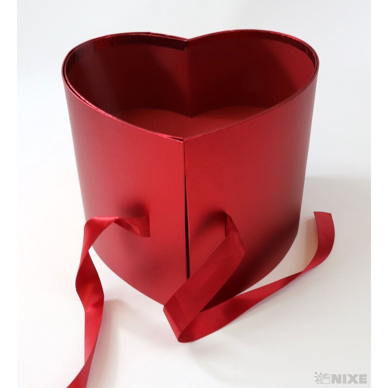 KRABICE SRDCE 23x21cm*ČERVENÁ