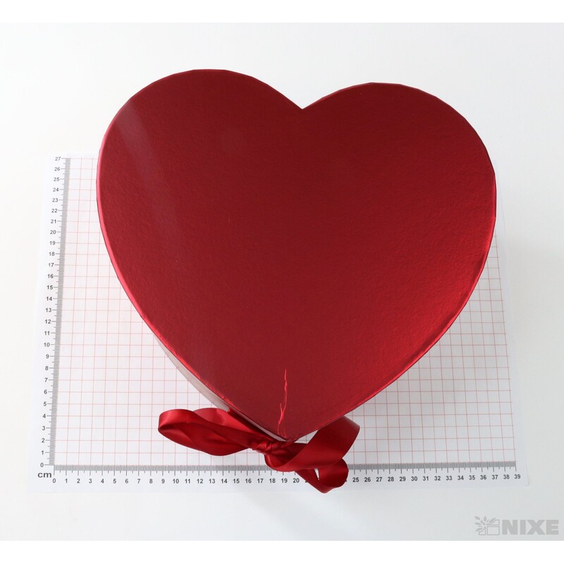 KRABICE SRDCE 23x21cm*ČERVENÁ