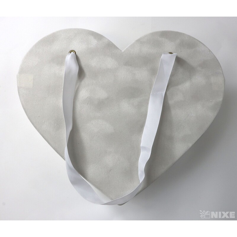 KRABICE SRDCE 26x9cm 23x8*BÍLÁ