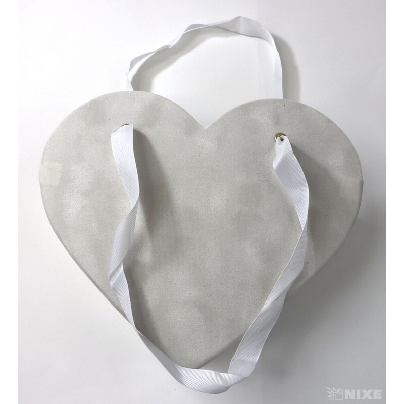 KRABICE SRDCE 26x9cm 23x8*BÍLÁ