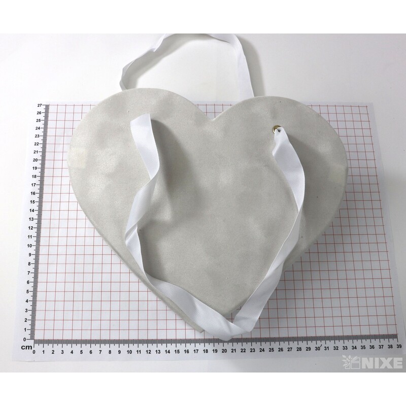 KRABICE SRDCE 26x9cm 23x8*BÍLÁ