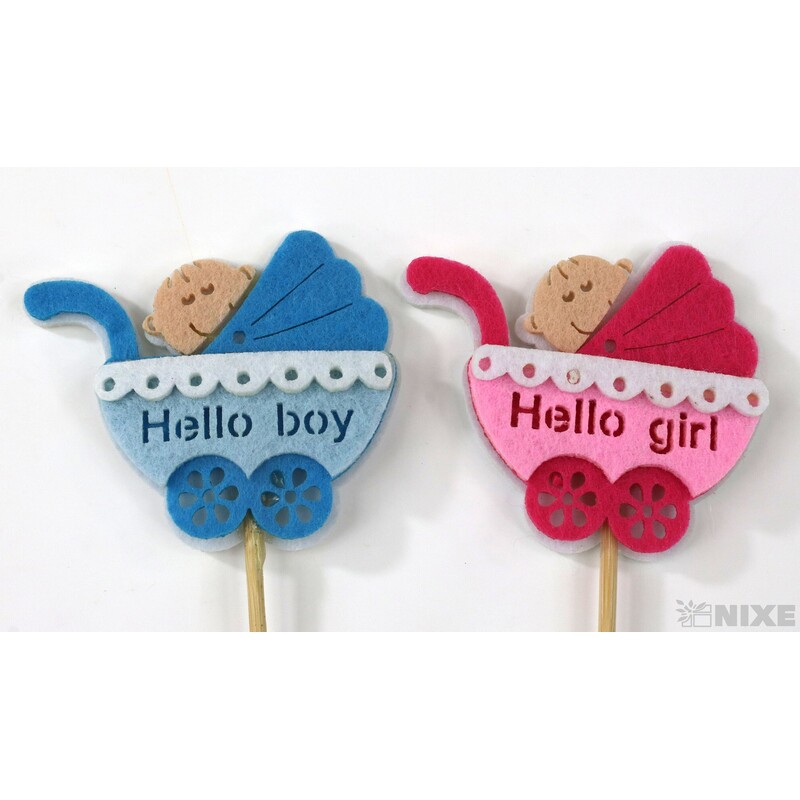 ZÁPICH FILC MIMINO 7x34cm 10ks*MIX BAREV