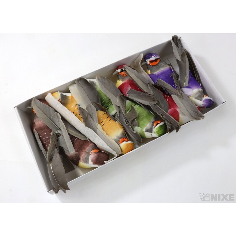 PTÁČEK KLIPS 11cm 10ks*MIX BAREV