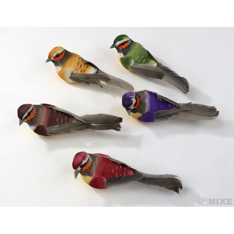 PTÁČEK KLIPS 11cm 10ks*MIX BAREV