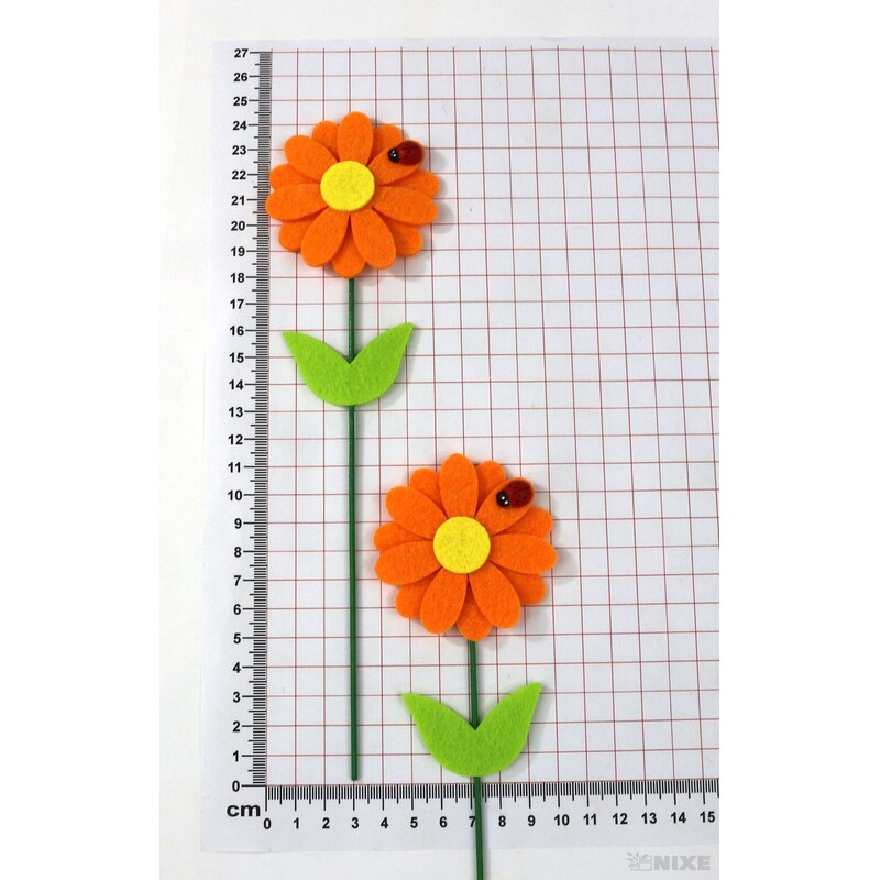 ZÁPICH FILC KVĚT 6x24cm 8ks*MIX BAREV