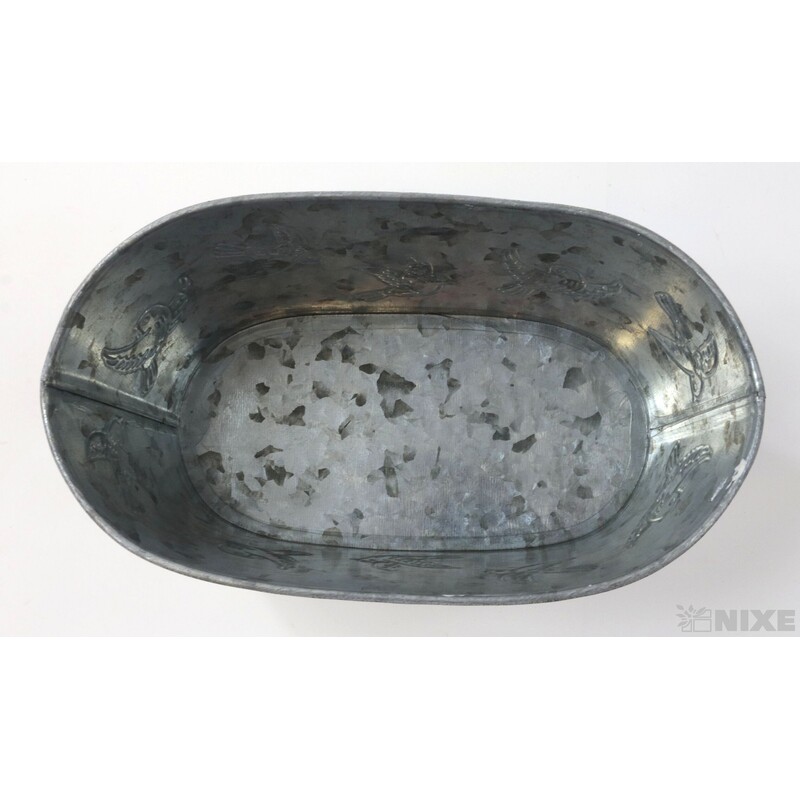 PLECHOVÁ MISKA OVÁL 20x11x9cm*BÍLÁ