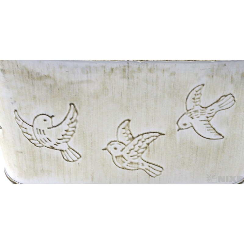 PLECHOVÁ MISKA OVÁL 20x11x9cm*BÍLÁ