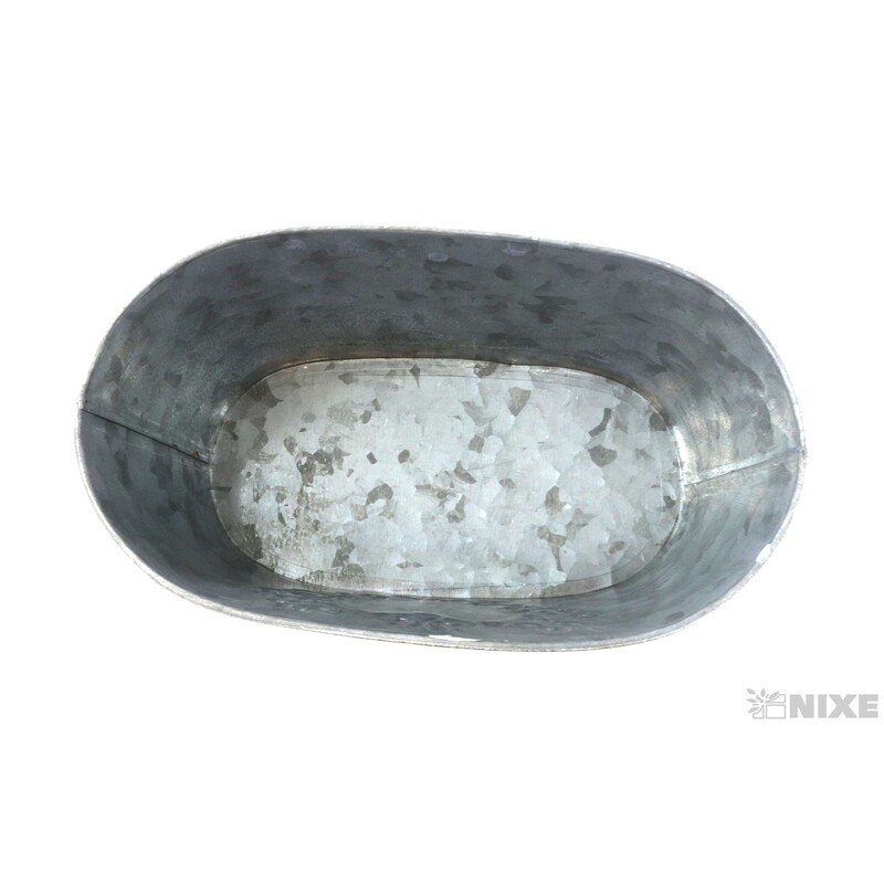 PLECHOVÁ MISKA OVÁL 19x11x9cm*BÍLÁ