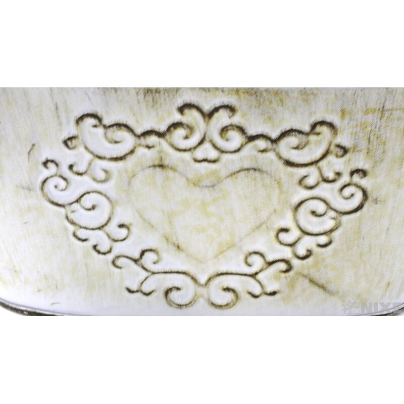 PLECHOVÁ MISKA OVÁL 19x11x9cm*BÍLÁ